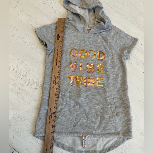 Cat & Jack Hooded Short Sleeve Sweatshirt, Girls Size Large - Picture 5 of 5